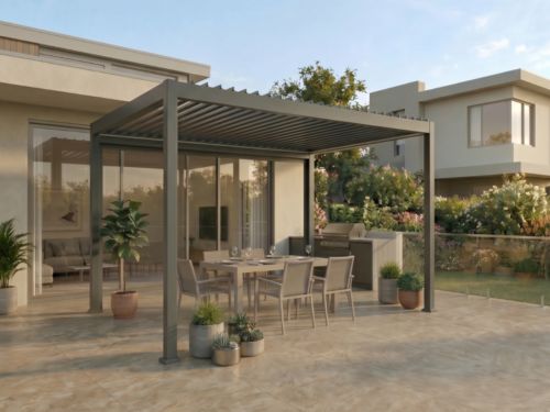 VANITY PERGOLA BIOCLIMATICA 3X4 ANTRACITE DA ESTERNO - OPEN D